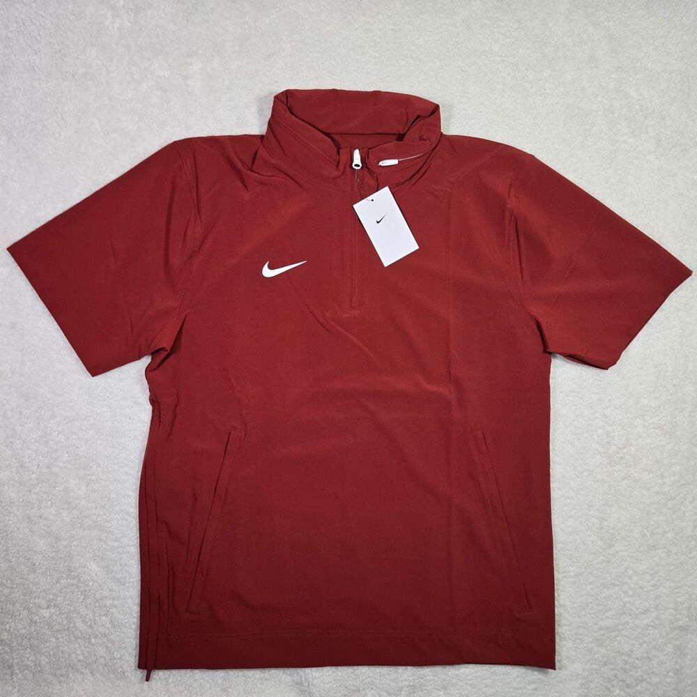 Nike Coaches Sideline 1/4 Zip Mens Large Maroon Red Hoodie Jacket FJ9548-613 L